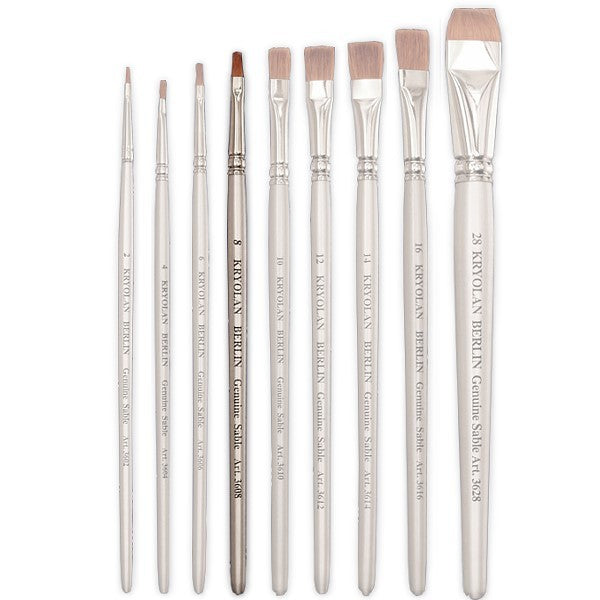 Schminkpinsel breit pure sable Größe 8