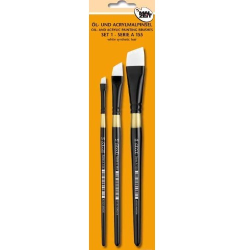 Synthetic Pinselset A155 schräg 3er