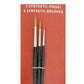 Synthetic brush set 3 round brushes