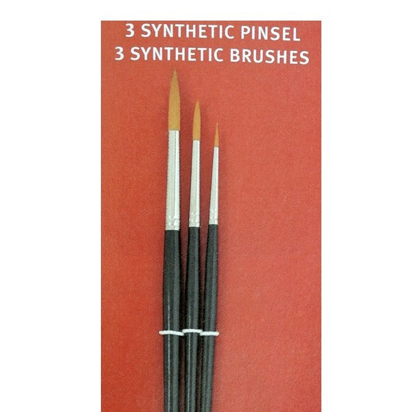 Synthetic Pinselset 3 Rundpinsel