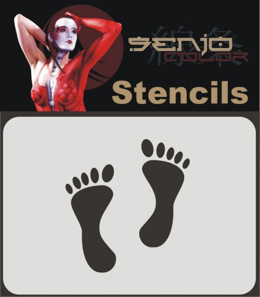 Bodyart stencil A6 - Steps / Feet