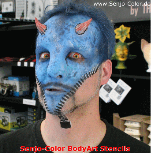 Anwendungsbeispiel Bodyart Reißverschluß
