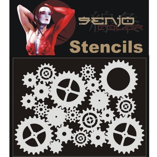 Airbrush stencil A4 - gears