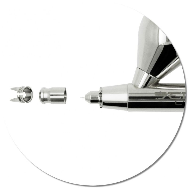 Moderne Airbrush Senjo-Color PRO 0,4 Düsensatzansicht