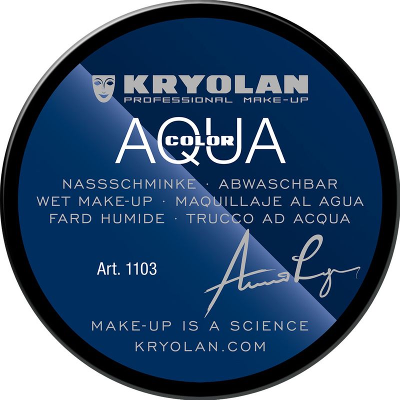  Aquacolor Naßschminke Dose 55ml  Kryolan - Schwarz