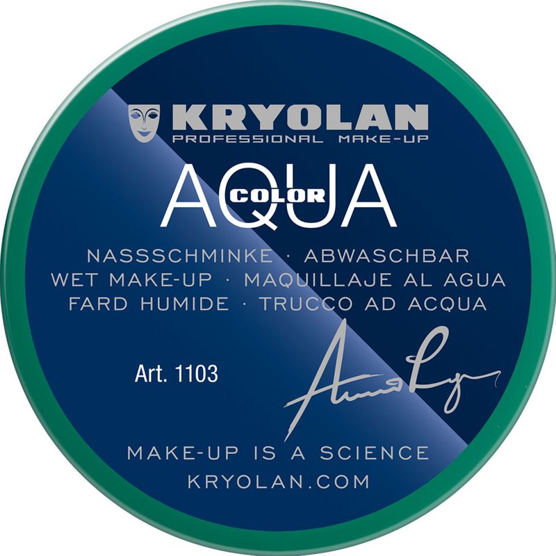 Aquacolor Naßschminke Dose 55ml  Kryolan - green 42