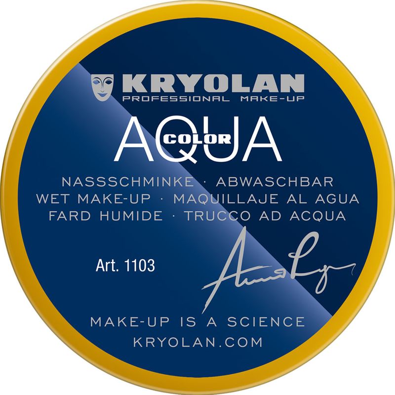 Aquacolor Naßschminke Dose 55ml  Kryolan - yellow