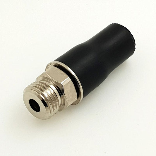 Outlet nozzle adjustable with external thread
