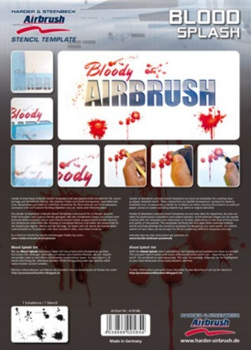 Blood Splash Airbrush Schablonen