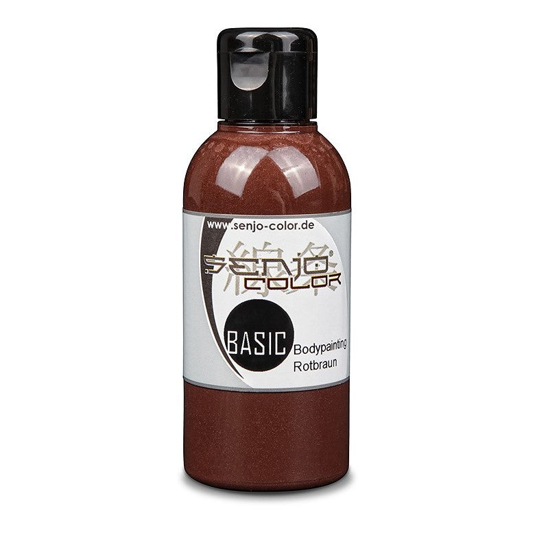 Airbrush Bodypainting Farbe 75ml Flasche Rotbraun Senjo Color Basic 