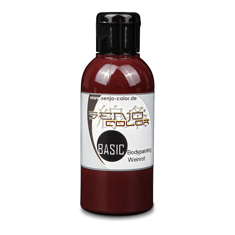 Airbrush Bodypainting Farbe 75ml Flasche Weinrot Senjo Color Basic 