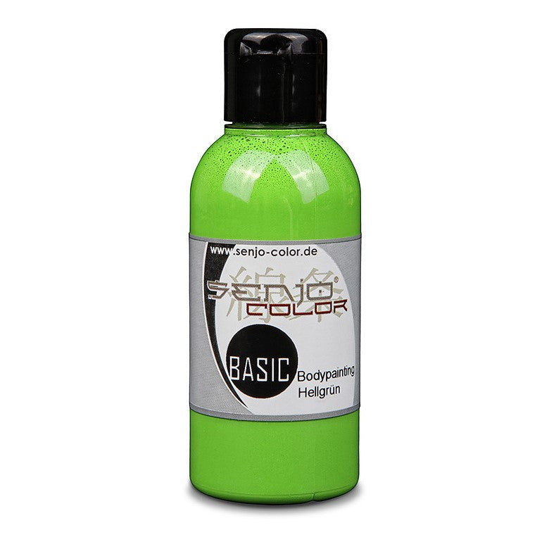 Airbrush Bodypainting Farbe 75ml Flasche Hellgrün Senjo Color Basic 