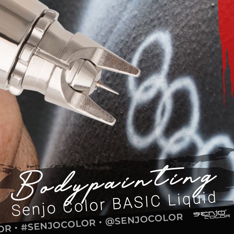 Senjo Color Basic Airbrush Farbe in Weiss für feine Linien mit Airbrush