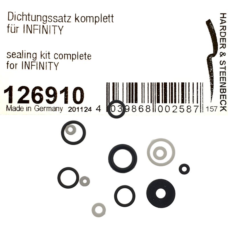 Dichtungssatz in der Draufsicht mit Etikett