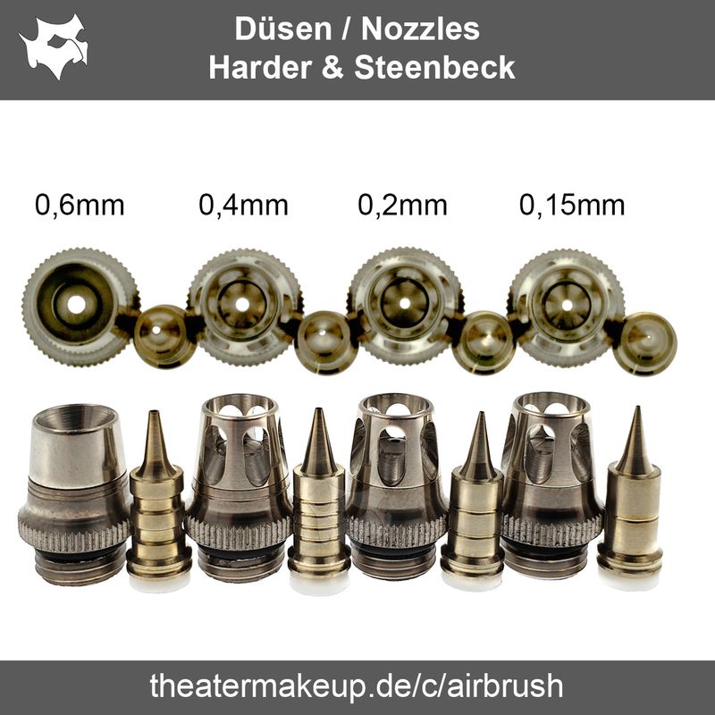 Nozzle set 0.6mm Airbrush Evolution, Grafo, Infinity, Focus