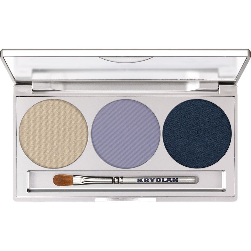 Eye Shadow Trio Set Kryolan - Smokey Collection (Magnetisch) - Smokey Blue