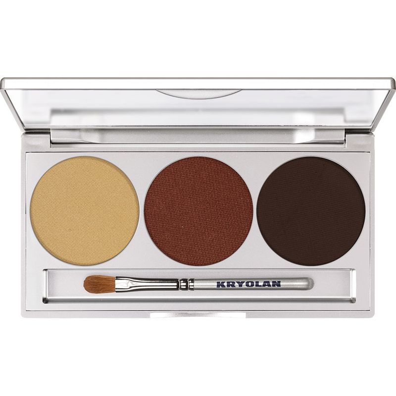 Eye Shadow Trio Set Kryolan - Smokey Collection (Magnetisch) - Smokey Brown