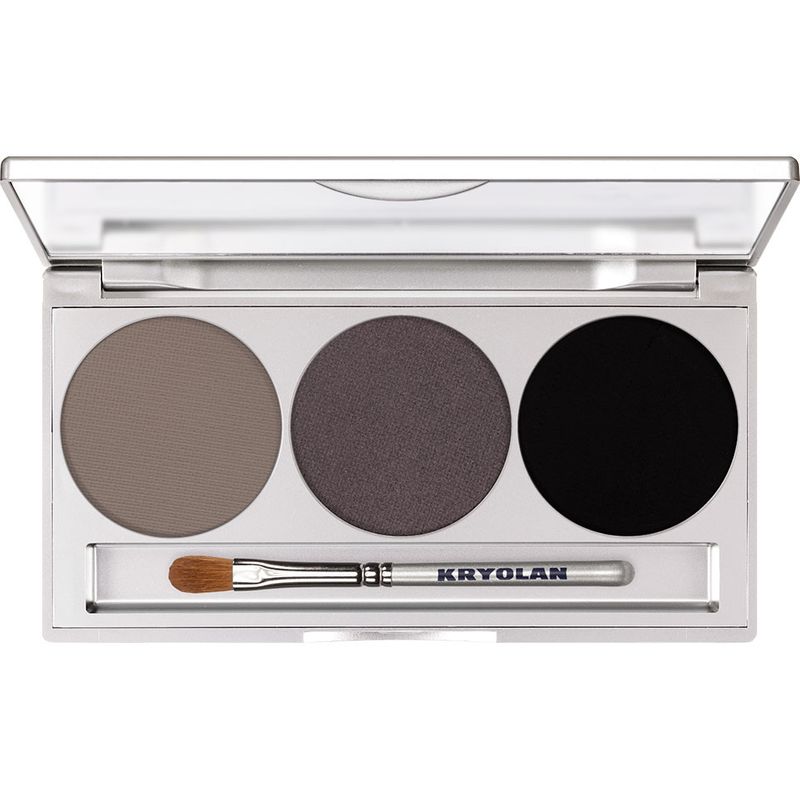 Eye Shadow Trio Set Kryolan - Smokey Collection (Magnetisch) - Smokey Grey