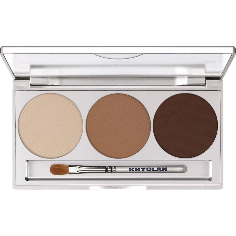 Eye Shadow Trio Set Kryolan - Smokey Collection (Magnetisch) - Smokey Nude