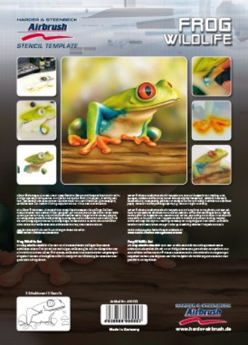 Frog Wildlife Airbrush Schablone