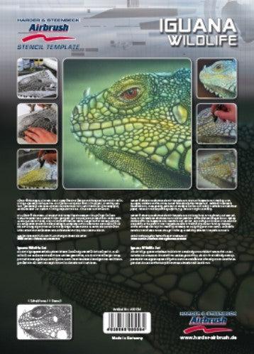 Iguana Wildlife Airbrush Schablone