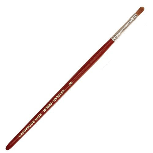 Makeup brush red sable cat tongue size 8