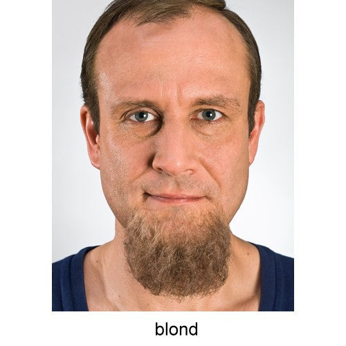 Kinnbart lang blond