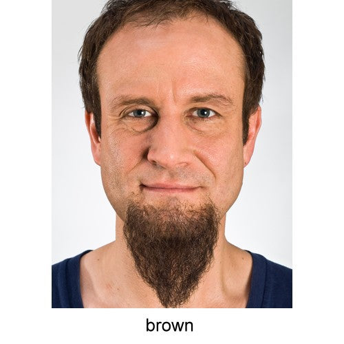 Chin beard pointed brown