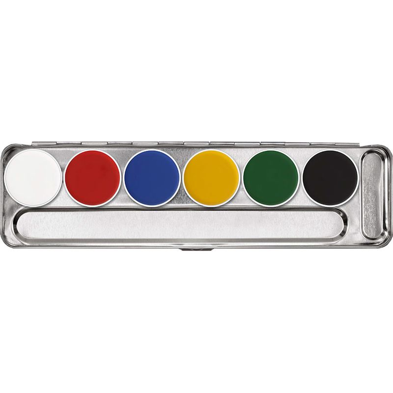 Kryolan Aquacolor Facepaint Palette 6 Colors - A