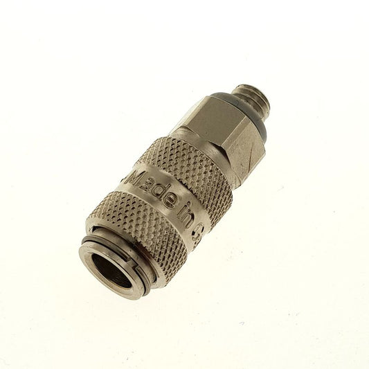 Airbrush quick coupling NW 2.7mm thread M5 side front