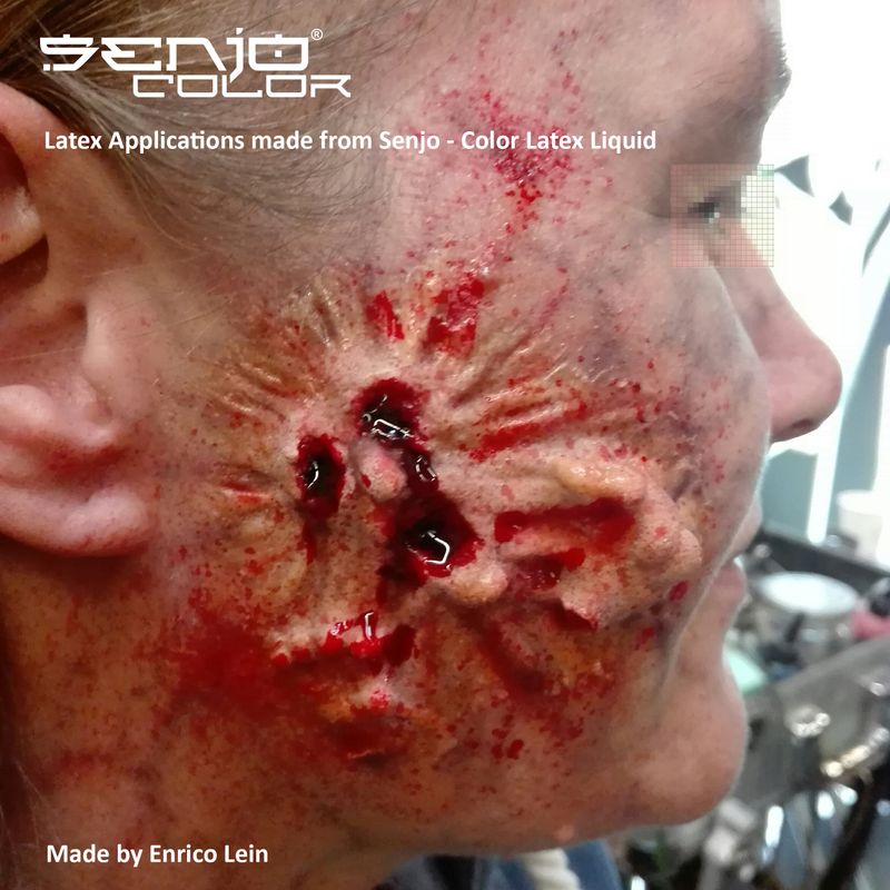Horror Maske Effekt von Enrico Lein mit Senjo Latex und Blut