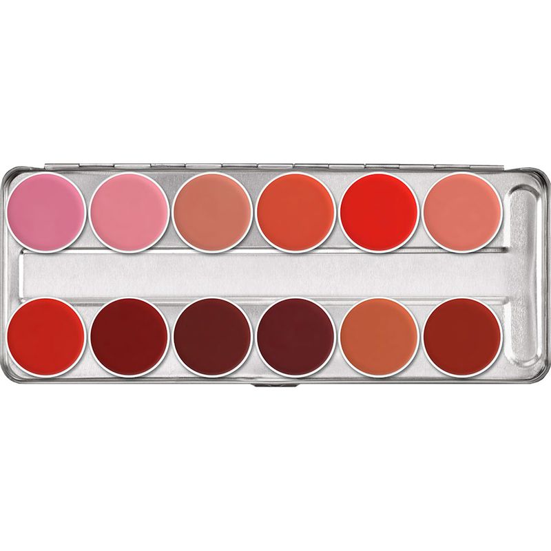 Kryolan Lip Rouge Palette 12 Farben Classic 1