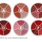 Lip Rouge Wheel 6 Farben Farbauswahl