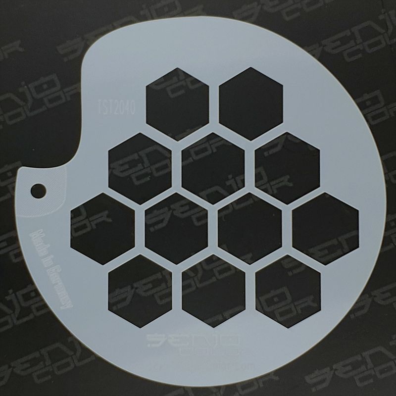 Schablone Bienenwabe 1 Groß Senjo Color Art Stencil
