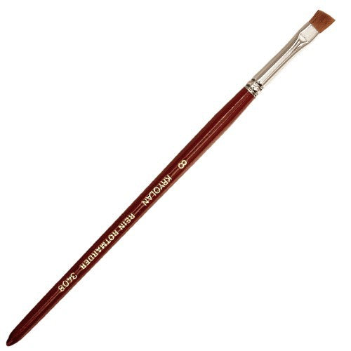 Makeup brush red sable flat slanted size 8