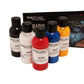 5 Flaschen Airbrush Bodypainting Farbe 75ml von Senjo Color mit Farbflyer