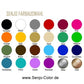 Farbtonübersicht Senjo Color BASIC Airbrush Bodypaintingfarbe