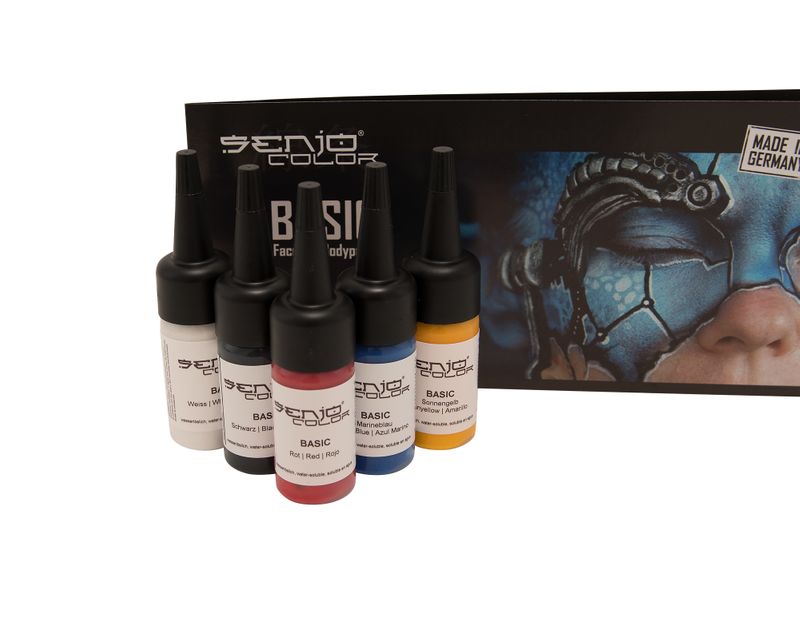 Senjo Color BASIC Bodypainting Farbe im Set 5x 15ml