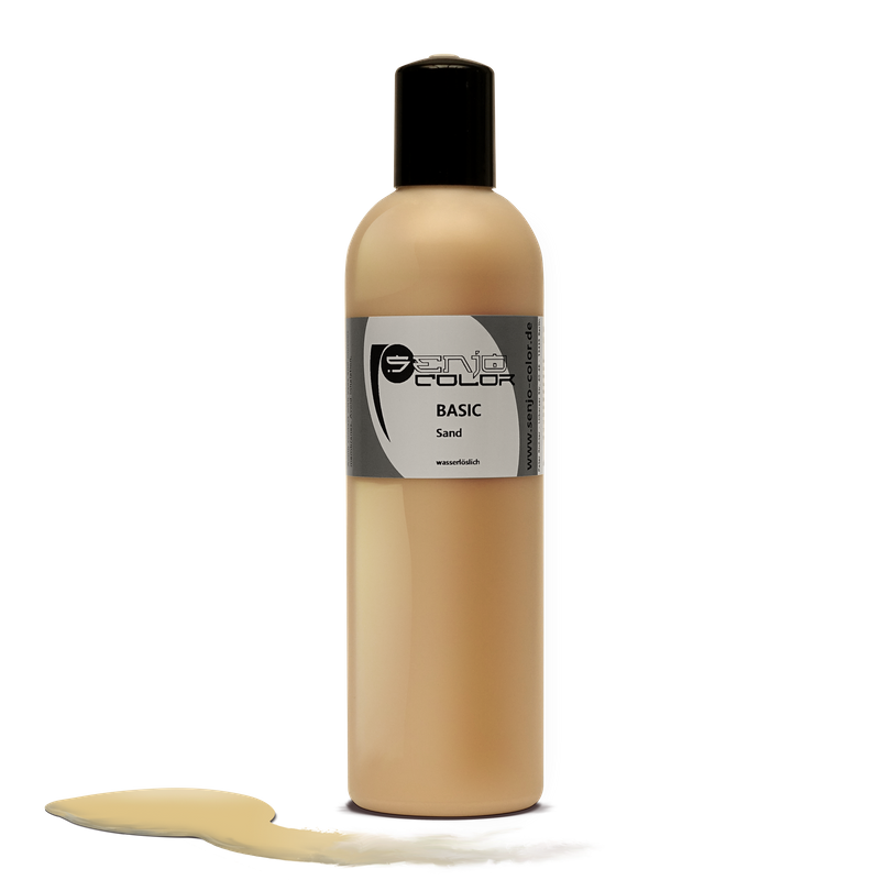 Airbrush Bodypainting Farbe 250ml Flasche Sandfarbe Senjo Color Basic 