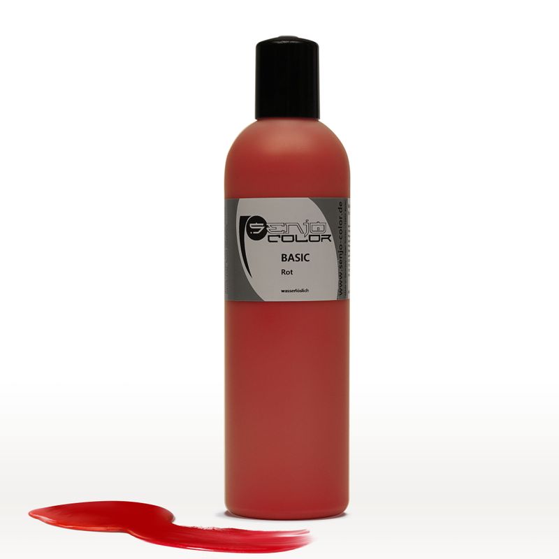 Rote Airbrush Bodypainting Farbe 250ml Flasche Senjo Color Basic 