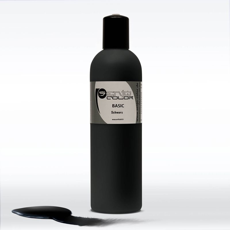 Schwarze Airbrush Bodypainting Farbe 250ml Flasche Senjo Color Basic 