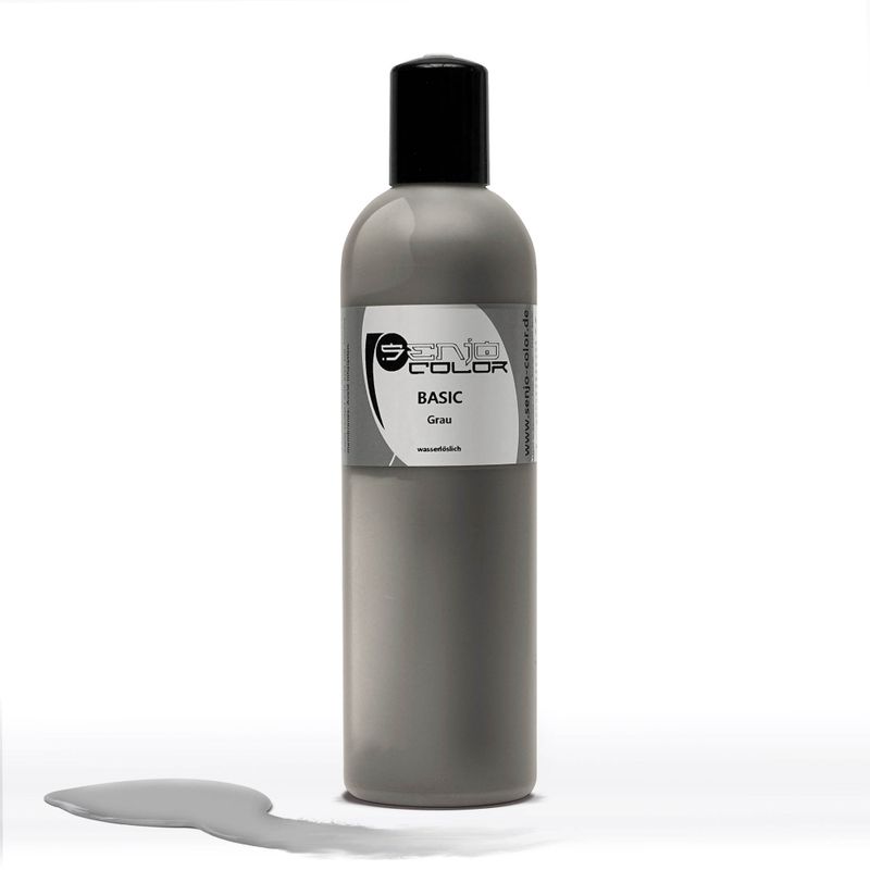 Airbrush Bodypainting Farbe 250ml Flasche Grau Senjo Color Basic 
