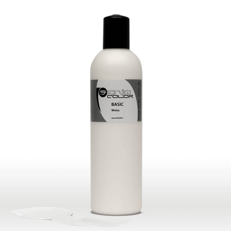 Weiße Airbrush Bodypainting Farbe 250ml Flasche Senjo Color Basic 