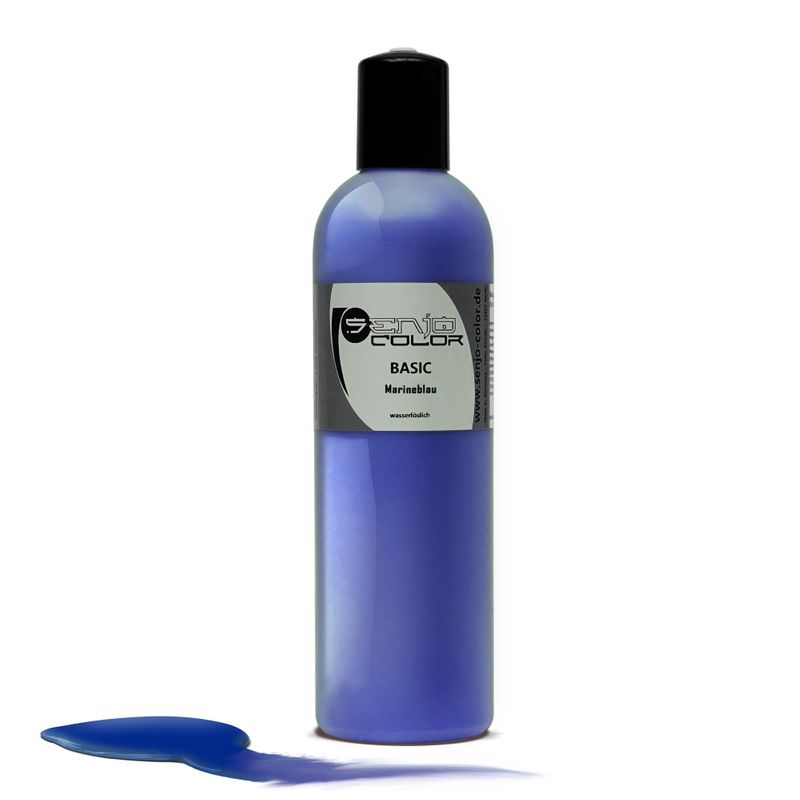 Airbrush Bodypainting Farbe 250ml Flasche Marineblau Senjo Color Basic 