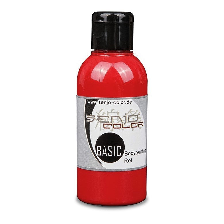 Rote Airbrush Bodypainting Farbe 75ml Flasche Senjo Color Basic 