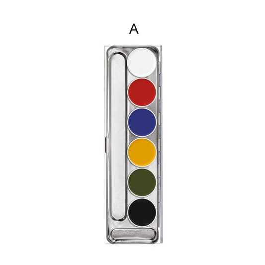 Kryolan Supracolor Schminkpalette, 6 Farben Sortierung A