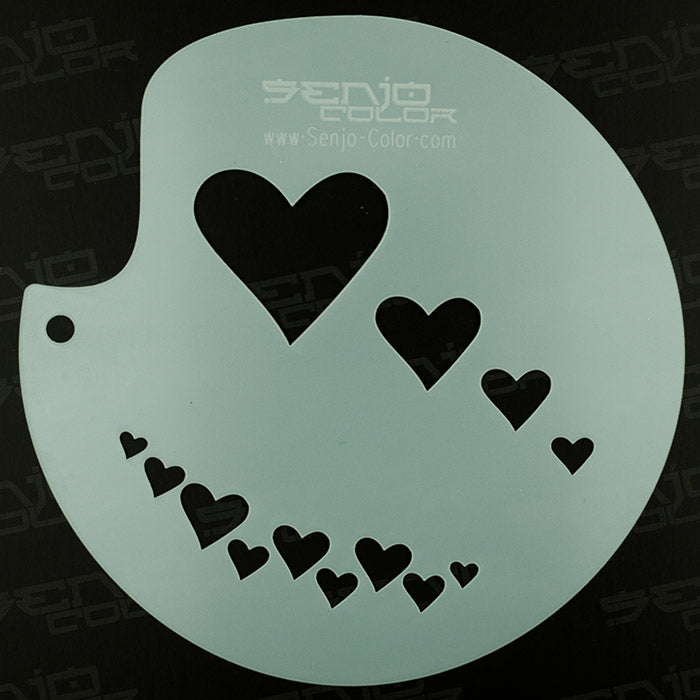 Stencil Hearts Senjo Color Art Stencil 