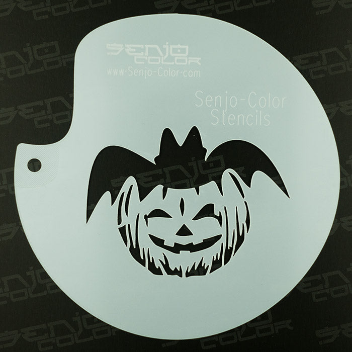 Tattoo stencils pumpkin head with bat Senjo Color