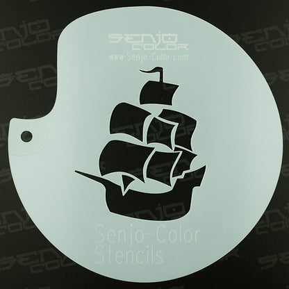 Schablone Segelschiff - Boot Senjo Color Art Stencil aus Polyester