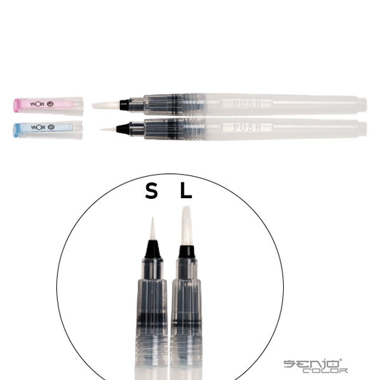 Water Brush - Empty brush synthetic white with 6ml water tank